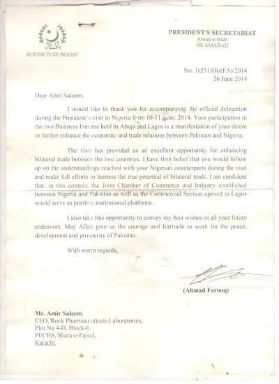 President of Pakistan Letter to be part Delegation_page-0001